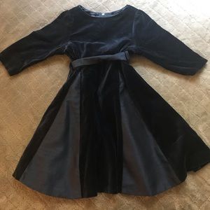 Laura Ashley Navy Blue Velvet Dress